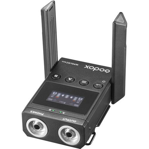  Godox WMicS2 UHF Compact 2-Person Wireless Microphone System for Cameras & Smartphones with 3.5mm (514 to 596 MHz)