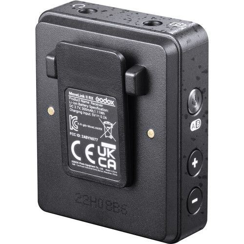  Godox MoveLink II Dual-Channel Wireless Receiver (2.4 GHz, Black)