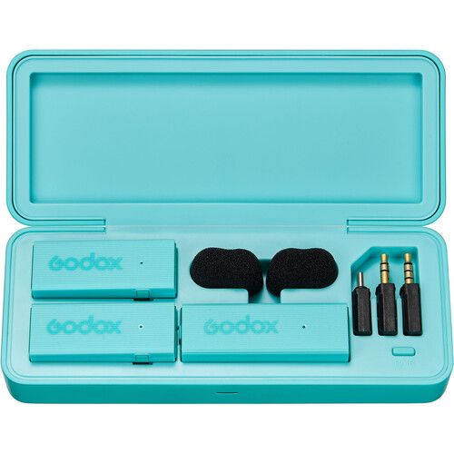  Godox MoveLink Mini UC 2-Person Wireless Microphone System for Cameras & Mobile Devices (2.4 GHz, Macaron Green)