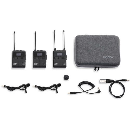  Godox WMicS1 Kit 2 Two-Person Camera-Mount Wireless Omni Lavalier Microphone System for Mirrorless/DSLR Cameras (514 to 596 MHz)