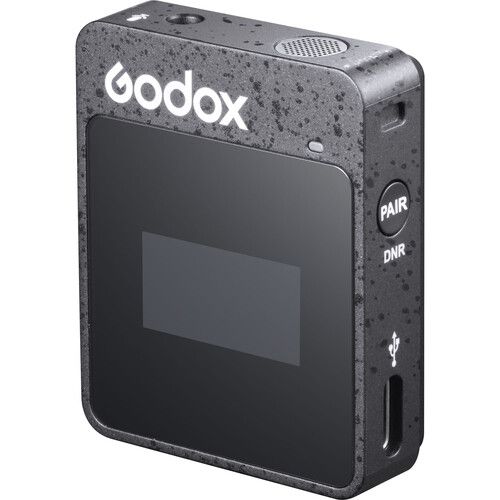  Godox MoveLink II M1 Compact Wireless Microphone System for Cameras & Smartphones with 3.5mm (2.4 GHz, Black)