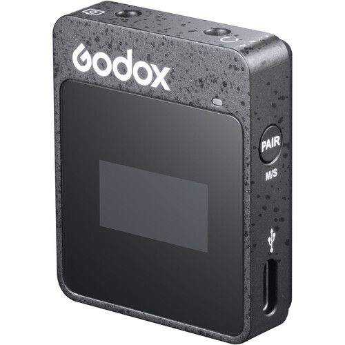  Godox MoveLink II M1 Compact Wireless Microphone System for Cameras & Smartphones with 3.5mm (2.4 GHz, Black)