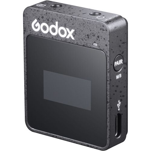  Godox MoveLink II M2 Compact 2-Person Wireless Microphone System for Cameras & Smartphones with 3.5mm (2.4 GHz, Black)