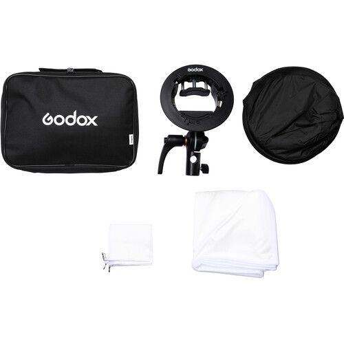  Godox S2 Speedlite Bracket with Softbox & Carrying Bag Kit (23.6 x 23.6