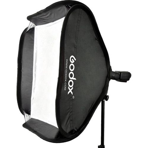  Godox S-Type Bowens Mount Flash Bracket with Softbox Kit (23.6 x 23.6