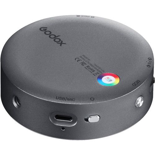  Godox Round Mini RGB LED Magnetic Light (Gray)