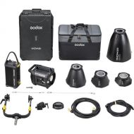 Godox KNOWLED MG1200Bi Bi-Color LED Monolight with 4 Reflectors & Flight Case Kit