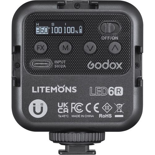  Godox Litemons RGB Pocket-Size LED Video Light (RGB & 3200 to 6500K)