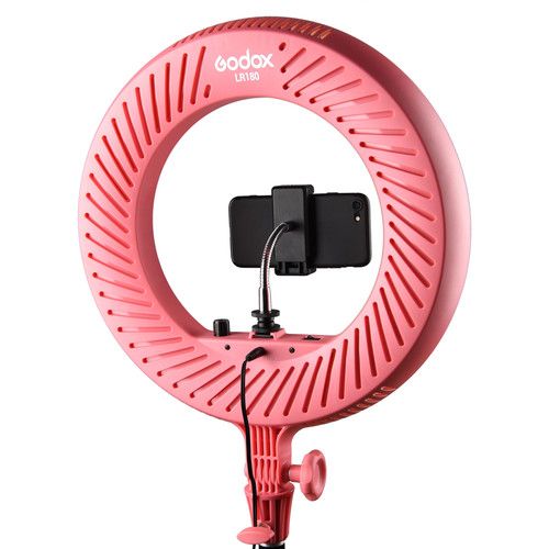  Godox LR180 Daylight Ringlight (Pink)