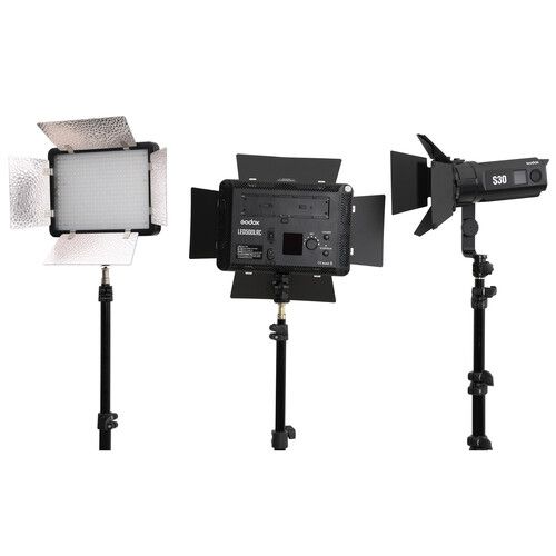  Godox LED500LR / S30 LED 3-Light Kit with Stands