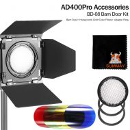 GODOX BD-08 Flash Accessories Kit for Godox AD400Pro Outdoor Flash (Honey Comb,Four-Wing Reflector and Four Color Filters) Godox AD400 Accessories (BD-08)