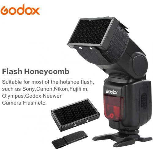  Flash Honeycomb Grid Spot Filter for Sony Canon Nikon Fujifilm Olympus Godox Neewer Camera Flash Speedlight Flash Gun (Universal Design)