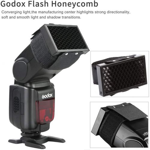  Flash Honeycomb Grid Spot Filter for Sony Canon Nikon Fujifilm Olympus Godox Neewer Camera Flash Speedlight Flash Gun (Universal Design)