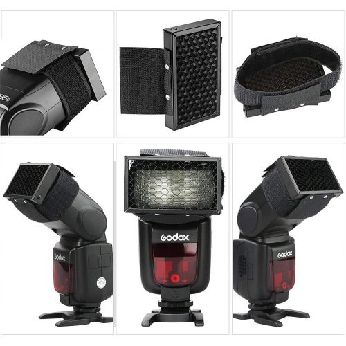  Flash Honeycomb Grid Spot Filter for Sony Canon Nikon Fujifilm Olympus Godox Neewer Camera Flash Speedlight Flash Gun (Universal Design)