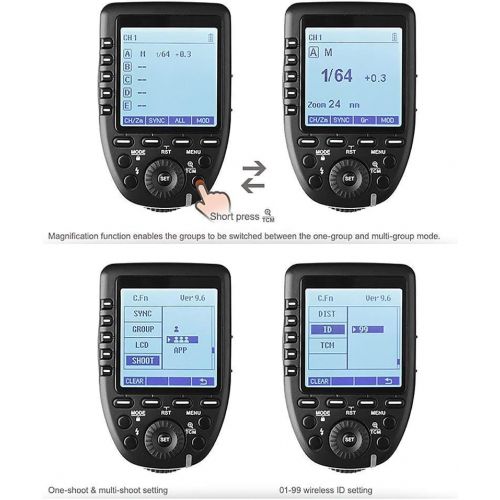  Godox Xpro-F 2.4G TTL Wireless Flash Trigger Transmitter 1/8000s High Speed Sync TTL with LCD Screen Compatible Fuji Fujifilm GFX50S X-Pro2 X-T20 X-T2 X-T1 X-Pro1 X-T10 X-E1 X-A3 X