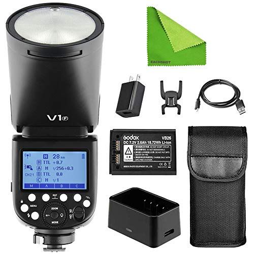  Godox V1-F V1 Li-on TTL On-Camera Round Flash Speedlight Compatible with Fujifilm