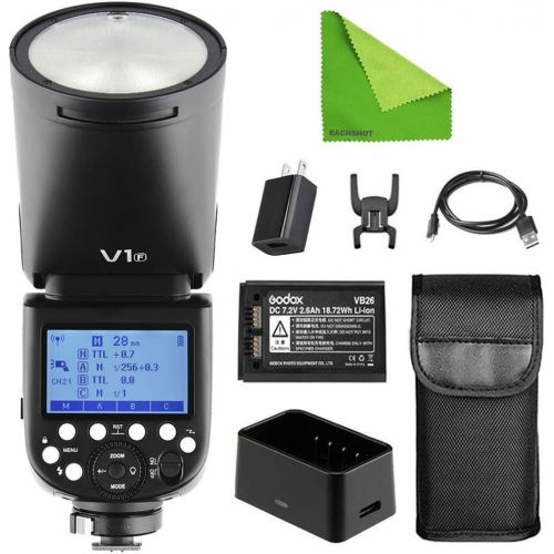  Godox V1-F V1 Li-on TTL On-Camera Round Flash Speedlight Compatible with Fujifilm