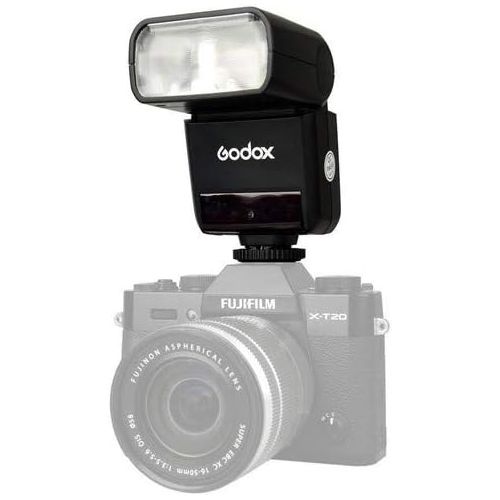  Godox TT350F Mini Thinklite TTL Flash for Fujifilm Cameras (2) Essentials Kit with Cleaning Kit, Backpack Case, and Tripod