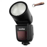 Godox V1-F Round Head Speedlite Compatible for Fujifilm, TTL Speedlight 2.4G Wireless System 1/8000s High-Speed Sync, 10 Level LED Modeling Lamp, 2600mAh Lithium Battery with 1.5s