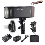 Godox AD200Pro Pocket Flash with Double Head, 2.4G Wireless System 1/8000s HSS, 200Ws with 2900mAh Lithium Battery Compatible with Canon Nikon Sony Fuji Olympus Panasonic Pentax Ca