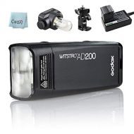 Godox AD200 200Ws 2.4G TTL Flash Speedlight with 1/8000s HSS 2900mAh Li-ion Battery, Support 500 Times Full Power Flashes, 0.01-2.1sec Recycling for Nikon Canon Sony DSLR Camera