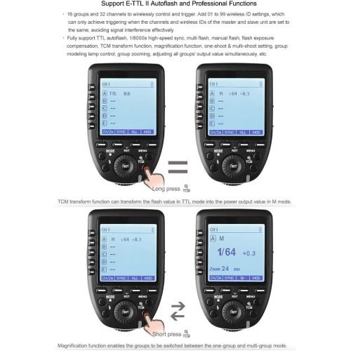  Godox Xpro-N TTL Wireless Studio Flash Trigger Transmitter Compatible for Nikon Cameras, 2.4G X System 1/8000s HSS,TTL-Convert-Manual Function,11 Customizable Functions