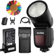 Godox V1-N Flash for Nikon, 76Ws 2.4G TTL Round Head Flash Speedlight, 1/8000 HSS, 480 Full Power Shots, 1.5s Recycle Time, 2600mAh Lithium Battery, 10 Level LED Modeling Lamp, W/C