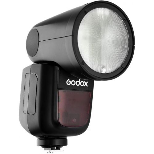  Godox V1-N Flash for Nikon, 76Ws 2.4G TTL Round Head Flash Speedlight, 1/8000 HSS, 480 Full Power Shots, 1.5s Recycle Time, 2600mAh Lithium Battery, 10 Level LED Modeling Lamp, W/C
