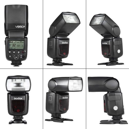  Godox V850II GN60 2.4G Off Camera 1/8000s HSS Camera Flash Speedlight Speedlite Built-in 2.4G Wireless X System with 2000mAh Li-ion Battery Compatible with Cameras