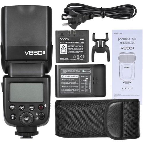  Godox V850II GN60 2.4G Off Camera 1/8000s HSS Camera Flash Speedlight Speedlite Built-in 2.4G Wireless X System with 2000mAh Li-ion Battery Compatible with Cameras