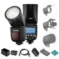 Godox V1N Flash Professional Camera Flash Speedlite Speedlight Round Head Wireless 2.4G Fresnel Zoom for Nikon D5300 D750 D850 D7100 Z7Cameras Camcorder for Wedding Portrait Studio