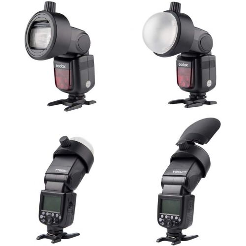  Godox AK-R1 Round Head Accessories Kit with S-R1 Flash Head Adapter - Compatible with Godox V860II TT685 TT600 and Canon Nikon Sony Camera Flash Speedlight