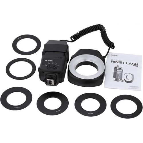  Godox ML-150 Macro Ring Flash Light GN10 with 6 Lens Adapter Rings for Canon Nikon Pentax Olympus DSLR cameras