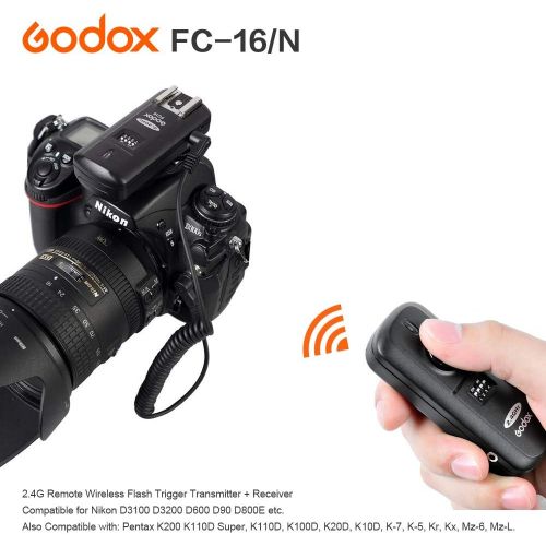  GODOX FC-16 16 Channels Studio Flash Trigger + Receiver for Nikon Cameras (FC-16/N)