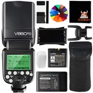 GODOX V860II-N TTL Flash 1/8000s High-Speed Sync GN60 Camera Flash Speedlight with Rechargeable Battery 1.5S Recycle Time 650 Full Power Flashes for Nikon D3400 D3200 D5300 D5600 D
