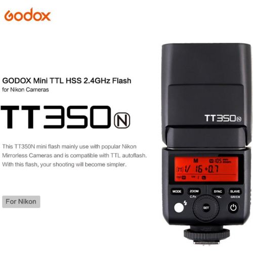  Godox TT350N TTL Flash Speedlite 2.4G Wireless GN36 1/8000s HSS for Nikon D800 D700 D7100 D7000 D5200 D5100 D810 D750 D610 DSLR Camera