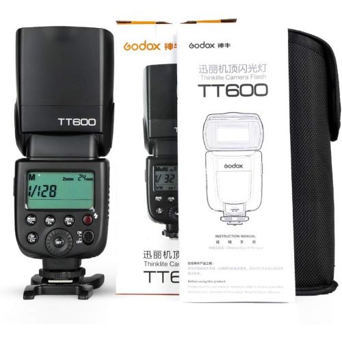  Godox 2X TT600 2.4G HSS Wireless GN60 Master/Slave Camera Thinklite Camer Flash Speedlite Built in Godox X System Receiver with Xpro-C Trigger Transmitter Compatible for Canon Came