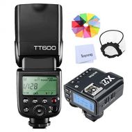 Godox TT600 HSS 1/8000S 2.4G Wireless GN60 Flash Speedlite Built in Godox X System Receiver with X2T-N Trigger Transmitter Compatible Nikon Camera