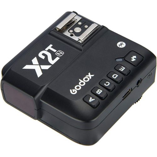  Godox X2T-N TTL Wireless Flash Trigger for Nikon, Bluetooth Connection, 1/8000s HSS,5 Separate Group Buttons, Relocated Control-Wheel, New Hotshoe Locking, New AF Assist Light