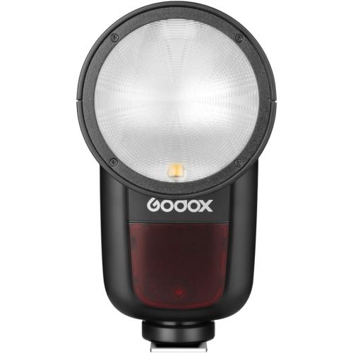  Godox V1-N I-TTL Flash Speedlite, 76Ws 2.4G High-Speed Sync 1/8000s 2600mAh Li-ion Battery Round Head Camera Speedlight with Godox AK-R1 Accessories Kit Compatible for Nikon Camera