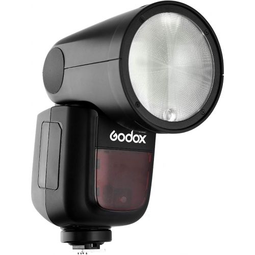  Godox V1-N I-TTL Flash Speedlite, 76Ws 2.4G High-Speed Sync 1/8000s 2600mAh Li-ion Battery Round Head Camera Speedlight with Godox AK-R1 Accessories Kit Compatible for Nikon Camera