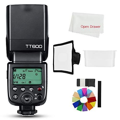  Godox TT600 2.4G Wireless Master Slave Camera Flash Speedlite Built in Godox X System Receiver Compatible Compatible Canon Nikon Olympus Fujifilm Pentax Camera + Diffuser