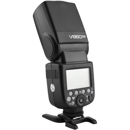  Godox V860II-N I-TTL GN60 2.4G High-Speed Sync 1/8000s Li-ion Battery Camera Flash Speedlite Speedlight Compatible for Nikon Cameras with 15x17cm Softbox & Filter & USB LED