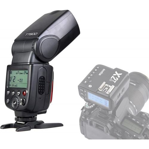  Godox 2x TT600 High Speed Sync 2.4G GN60 Camera Flash Speedlite Speedlight with Godox X2T-N Wireless Remote Trigger Transmitter Compatible for Nikon Camera & 2x Diffusers & 2x Filt