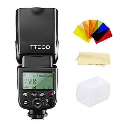  Godox TT600 GN60 2.4G 1/8000s Camera Flash Speedlite, 230 Full Power Flashes, 0.1-2.6s Recycle Time, Compatible for Canon, Nikon, Pentax, Olympus and Other DSLR Cameras with Standa