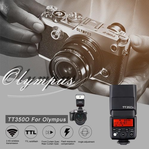  GODOX TT350o 2.4G HSS 1/8000s TTL GN36 Camera Flash Speedlite Compatible Olympus/Panasonic Mirrorless Digital Camera