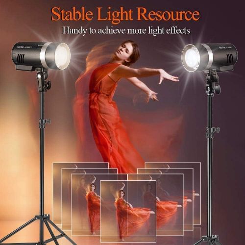  Godox AD300Pro AD300 Pro TTL Studio Flash 300Ws 2.4G HSS 1 / 8000s Outdoor Strobe with 2600mAh Lithium Battery,320 Full Power Flashes Compatible for Nikon Canon Sony Fuji Olympus P