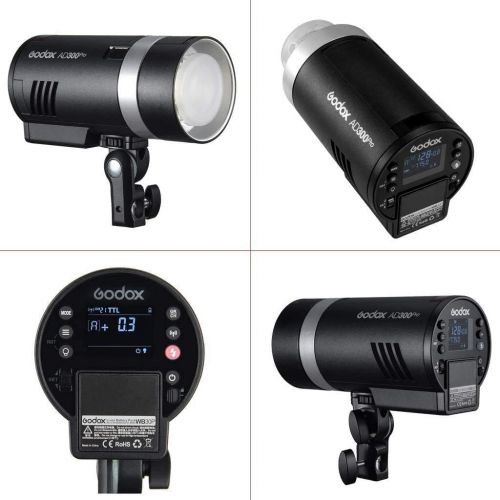  Godox AD300Pro AD300 Pro TTL Studio Flash 300Ws 2.4G HSS 1 / 8000s Outdoor Strobe with 2600mAh Lithium Battery,320 Full Power Flashes Compatible for Nikon Canon Sony Fuji Olympus P