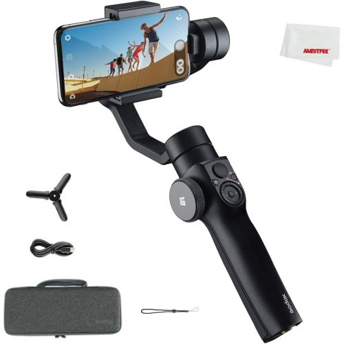  Godox Gaction ZP1 is 3-Axis Multifunctional Smartphone Gimbal Stabilizer YouTube Video Vlog Tripod for iPhone 11 Pro Xs Max Xr Plus 7 6 SE Android Smartphone Samsung Galaxy Note10