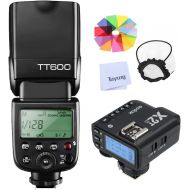 [아마존베스트]Godox TT600 HSS 1/8000S 2.4G Wireless GN60 Flash Speedlite Built in Godox X System Receiver with X2T-C Trigger Transmitter Compatible Canon Camera